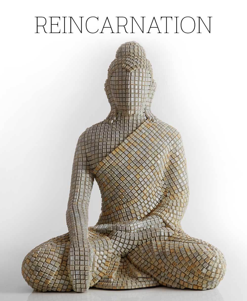 Reincarnation Buddha Sculpture Mobile in Florence Biennale - Sangeetha Abhay